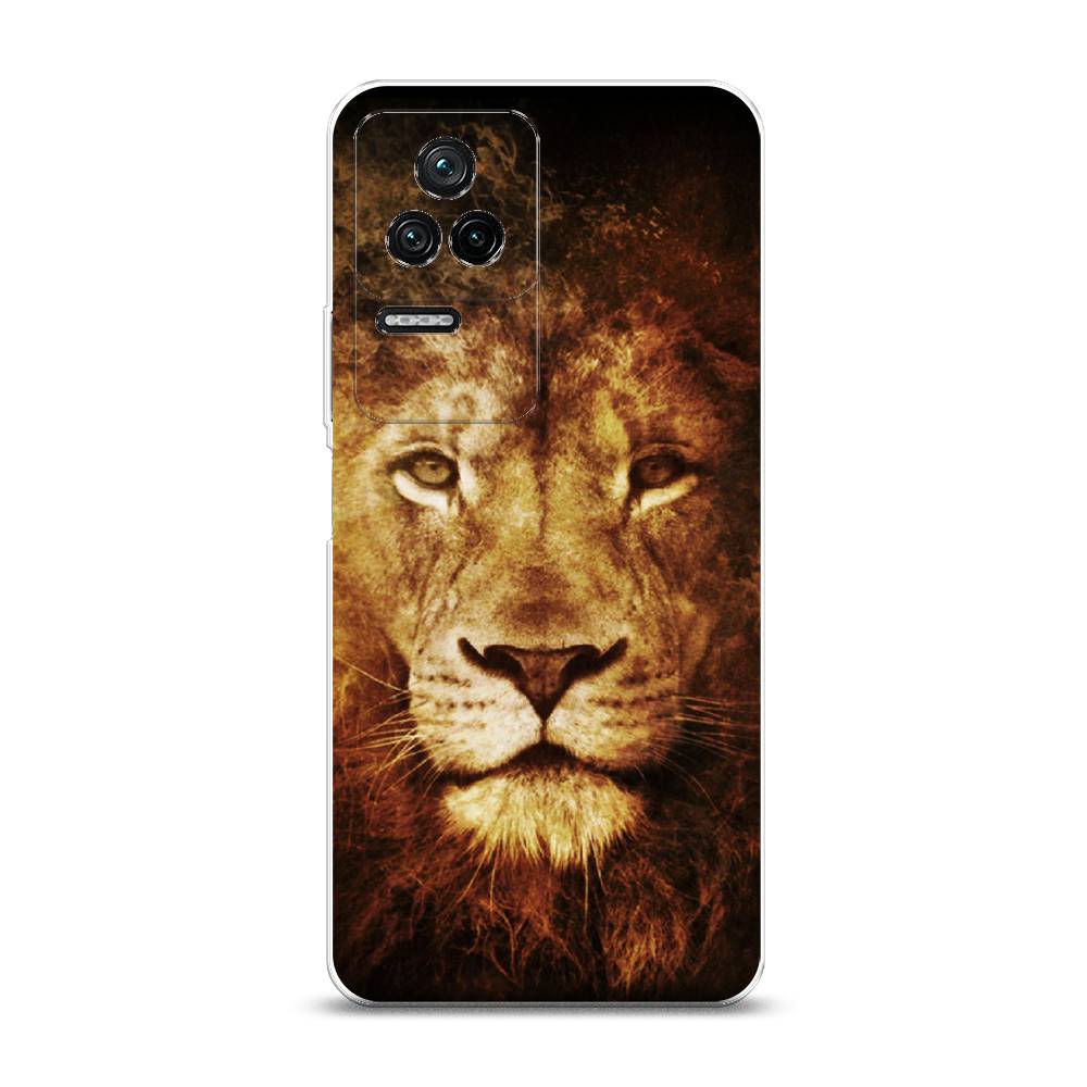 

Чехол на Xiaomi Poco F4/Redmi K40S "Лев", Черный;коричневый;желтый, 314650-6