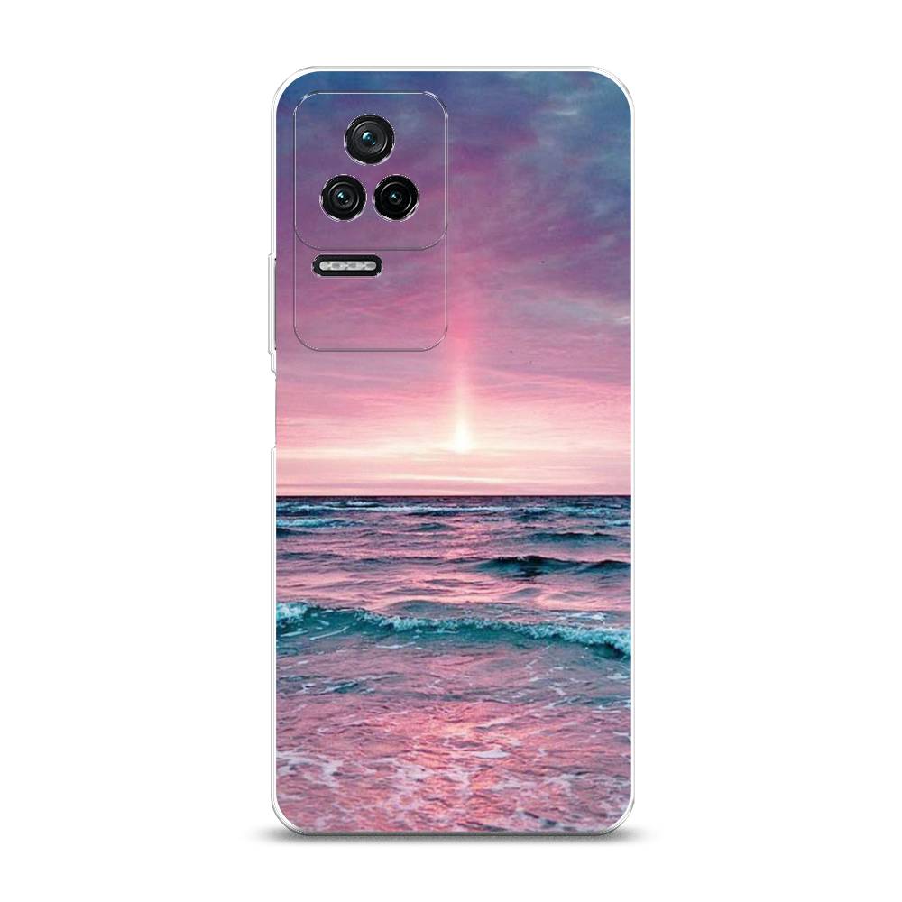 

Чехол на Xiaomi Poco F4/Redmi K40S "Восход 3", Розовый;голубой, 314650-2
