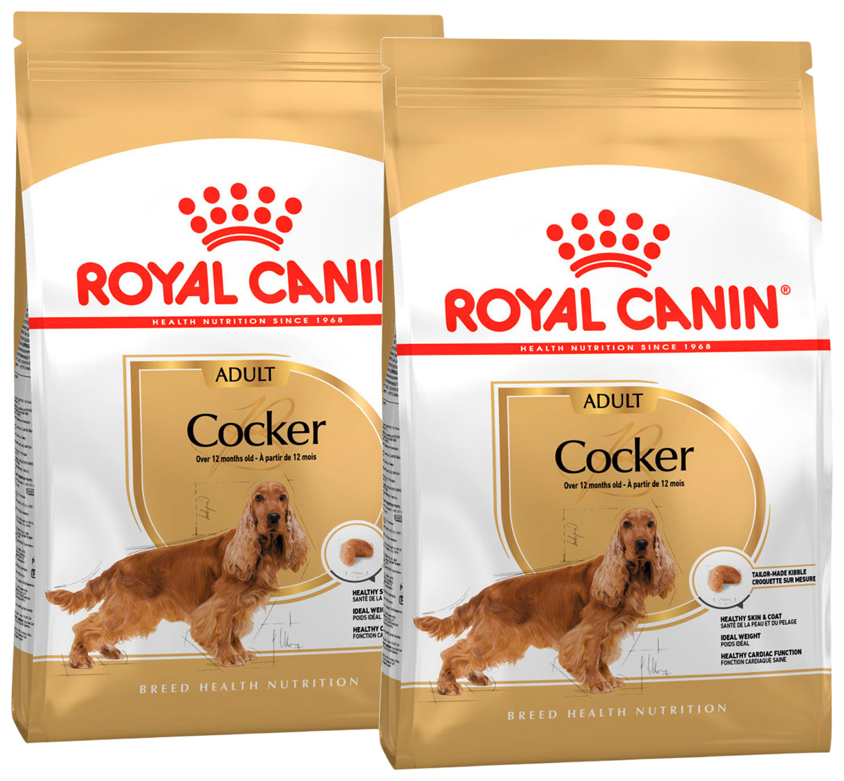 фото Сухой корм для собак royal canin cocker adult, кокер-спаниель, 2шт по 3кг