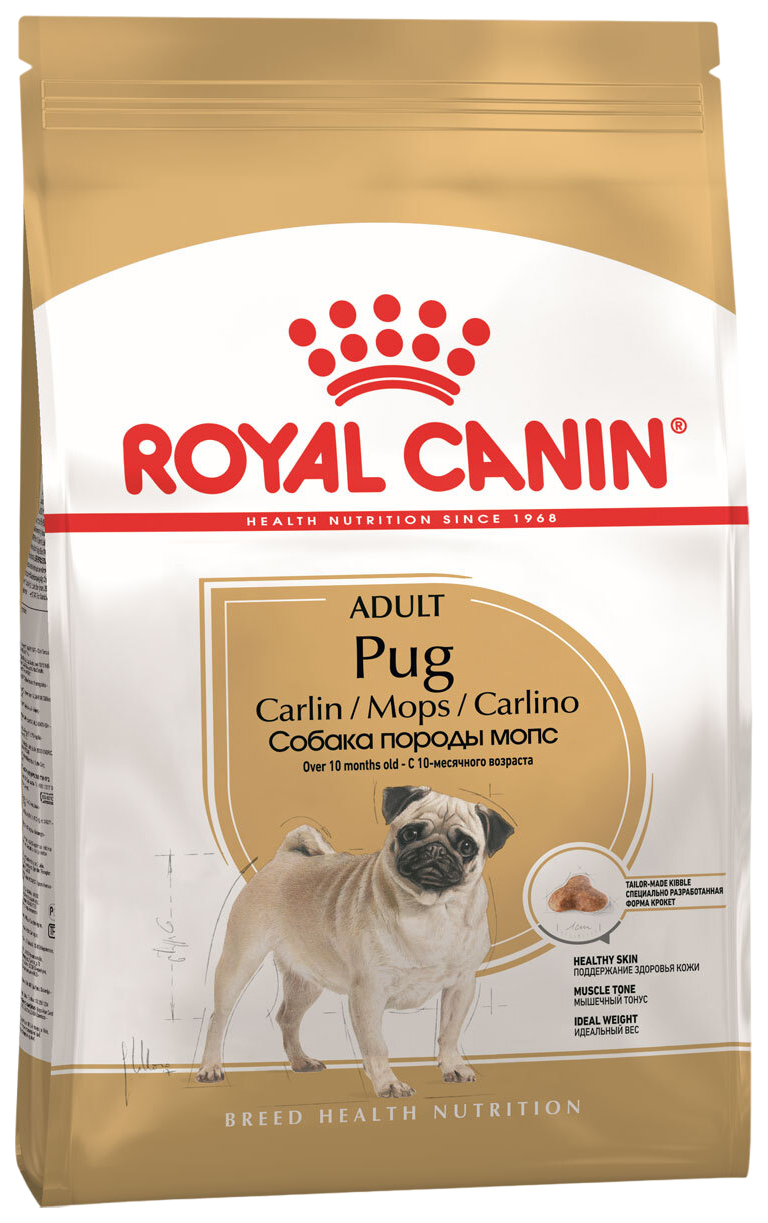 фото Сухой корм для собак royal canin pug adult, мопс, 2шт по 1,5кг