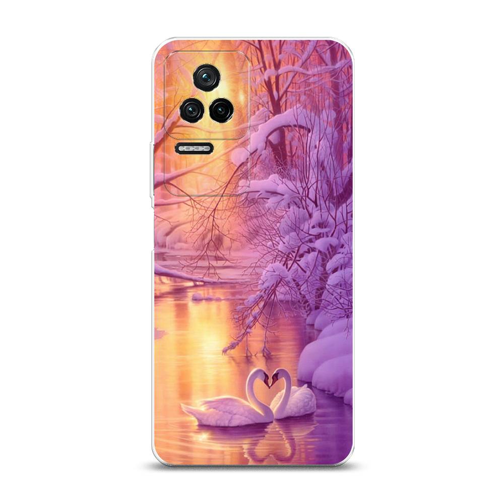 

Чехол на Xiaomi Poco F4/Redmi K40S "Зима 1", Фиолетовый;желтый, 314650-2