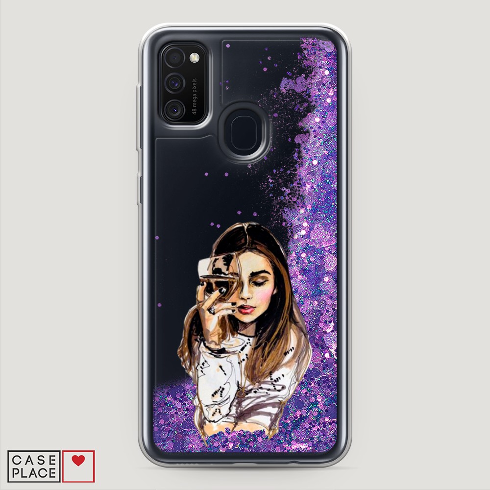 

Чехол Awog на Samsung Galaxy M30s "Девушка с бокалом", Разноцветный, 29892-1