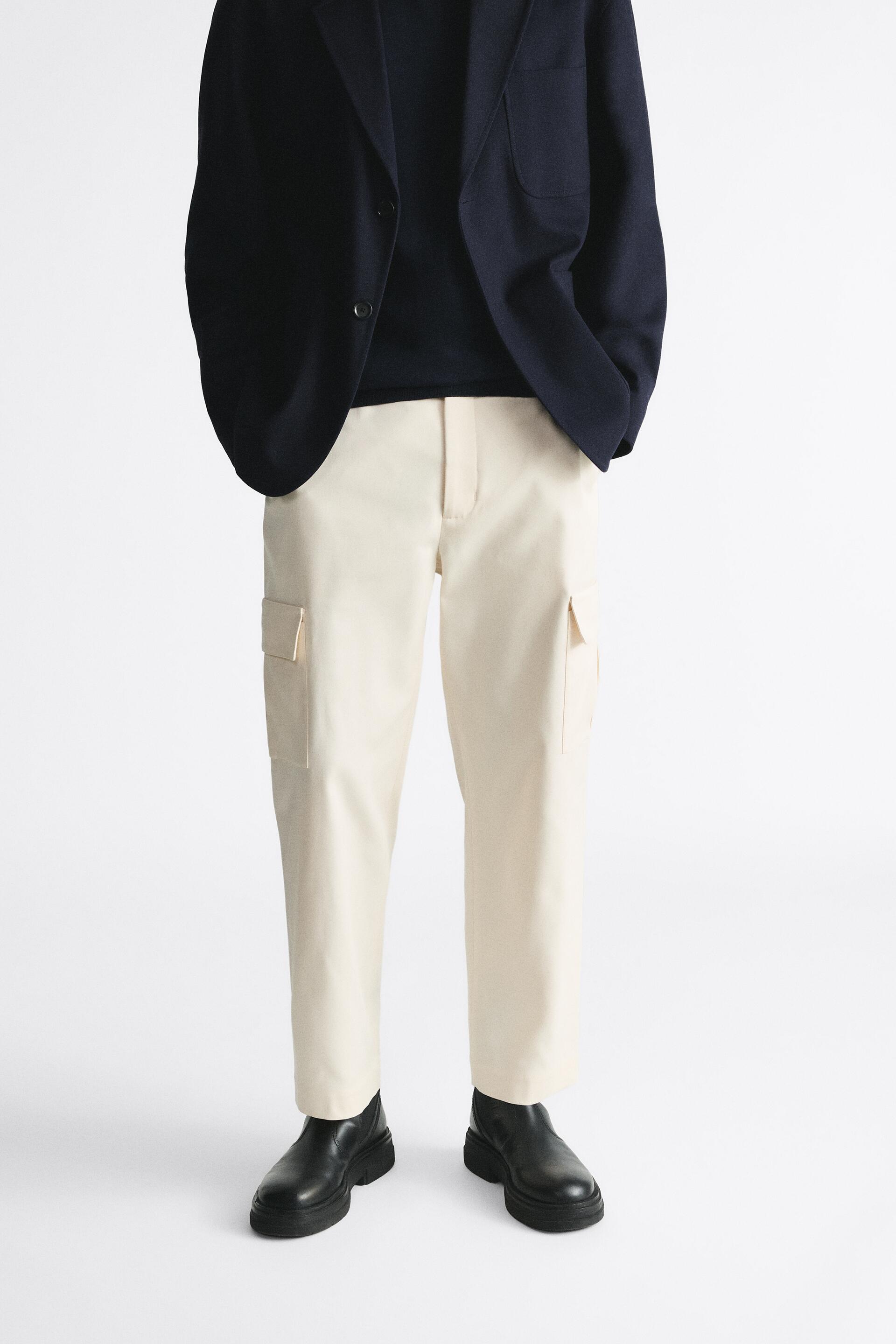 

Брюки мужские ZARA 04198480 белые 36 (доставка из-за рубежа), Белый, 04198480