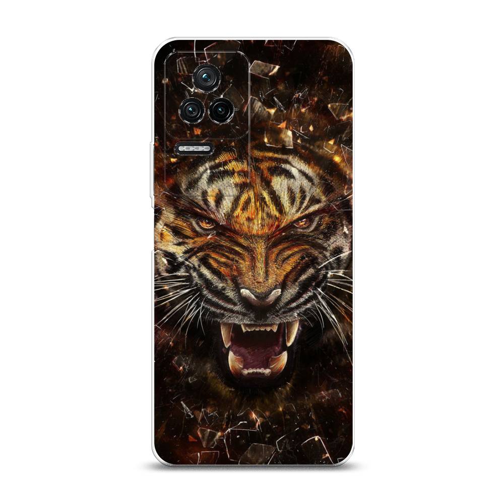 

Чехол на Xiaomi Poco F4/Redmi K40S "Тигр осколки", Оранжевый;серый;черный, 314650-1