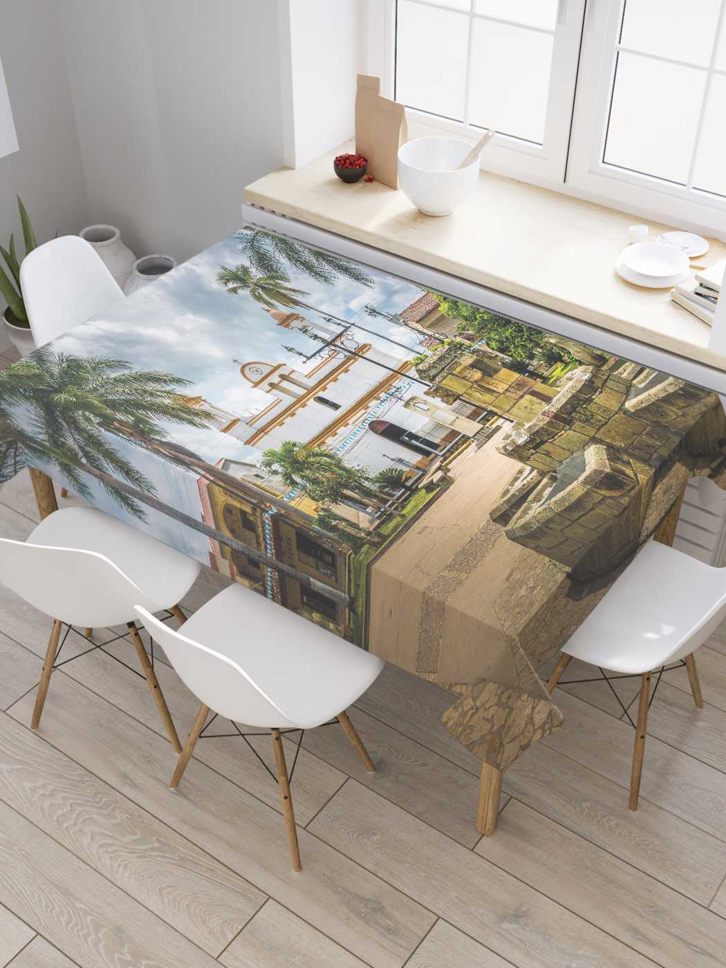 

Скатерть прямоугольная JoyArty "Церкви Тегусигальпы" из оксфорда, 180x145 см, Зеленый, Церкви Тегусигальпы