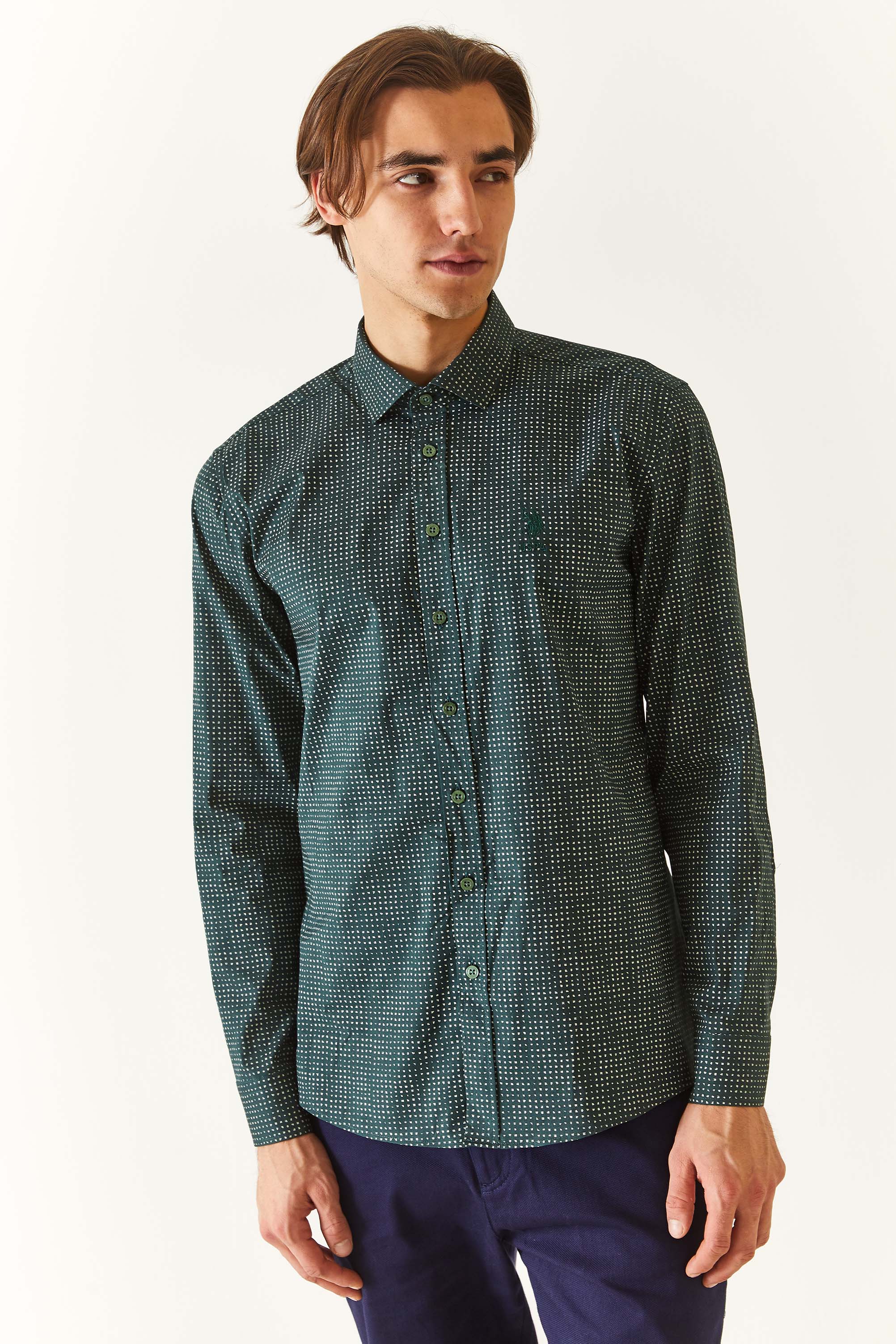 

Рубашка мужская U.S. POLO Assn. G081SZ0040SARANG зеленая XL, Зеленый, G081SZ0040SARANG