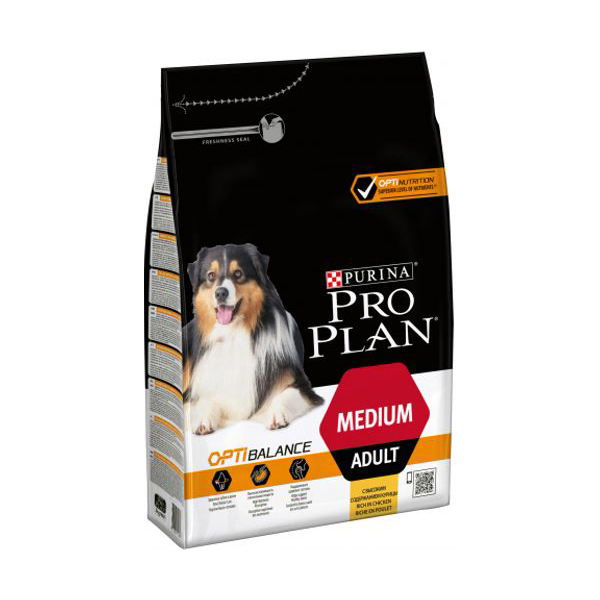 

PRO PLAN PRO PLAN ADULT DOG OPTIBALANCE MEDIUM для взрослых собак средних пород с курицей