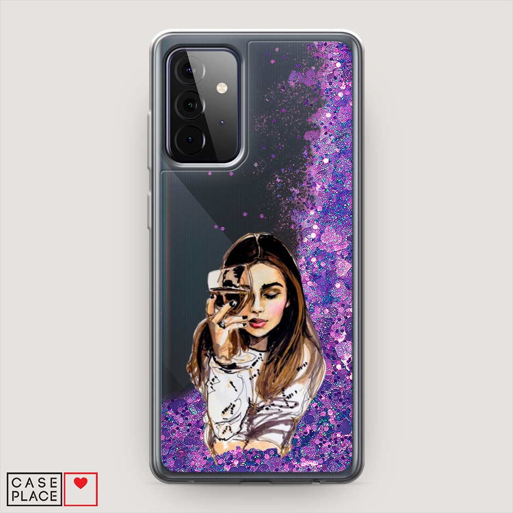 

Чехол Awog на Samsung Galaxy A72 / Самсунг A72 "Девушка с бокалом", Разноцветный, 2101992-1