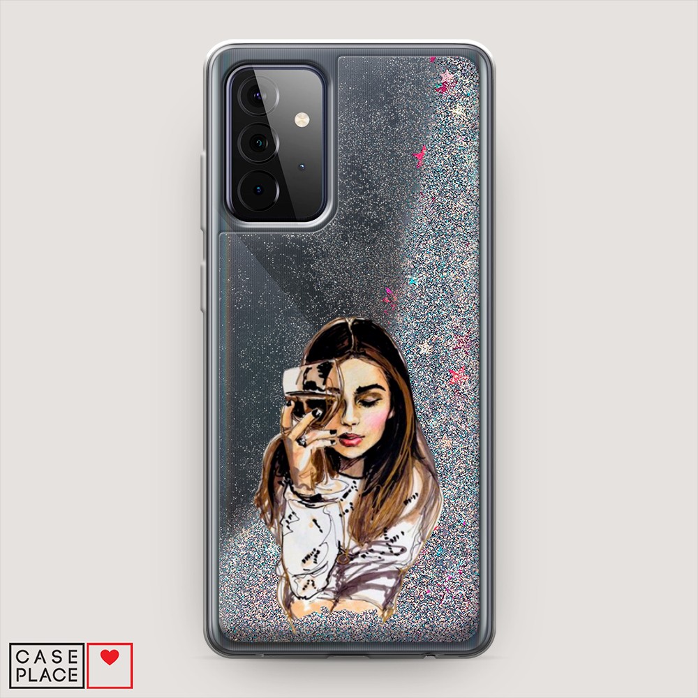 

Чехол Awog на Samsung Galaxy A72 / Самсунг A72 "Девушка с бокалом", Разноцветный, 2101991-1