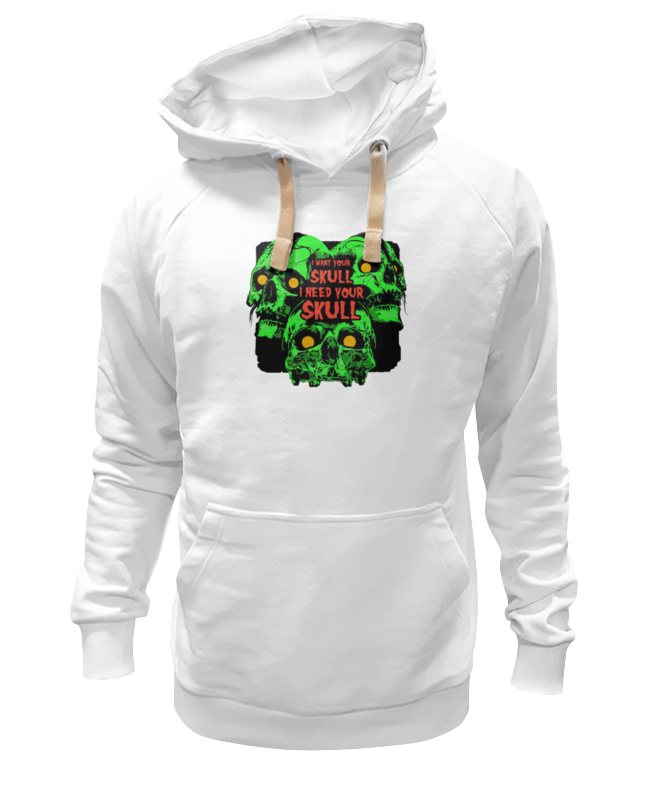 

Худи унисекс Printio Skull art белое 2XL, Белый, Skull art