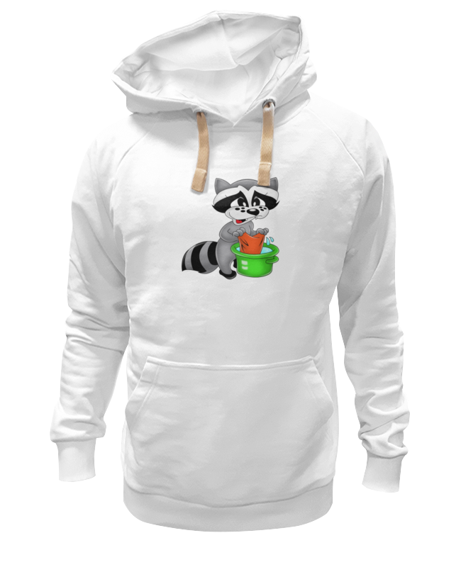 

Худи унисекс Printio Крошка енот белое 2XL, Белый, Крошка енот