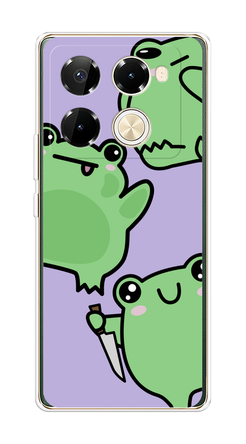 

Чехол на Infinix Note 40 Pro 5G/Note 40 Pro Plus "Опасные лягушата", Фиолетовый;зеленый;черный, 3106050-1