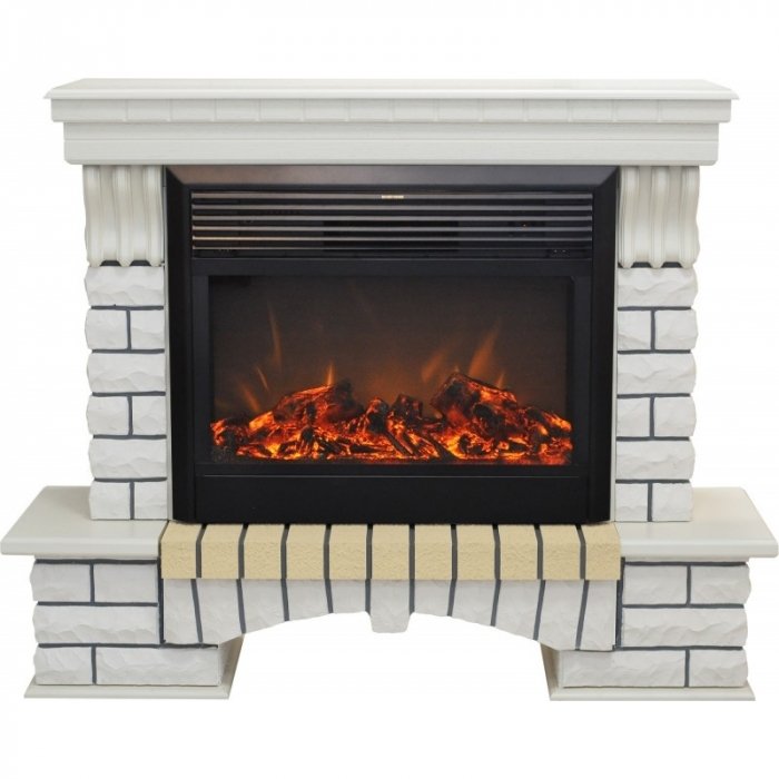 фото Красивый каминокомплект real-flame country 26 wt + moonblaze deluxe /moonblaze realflame