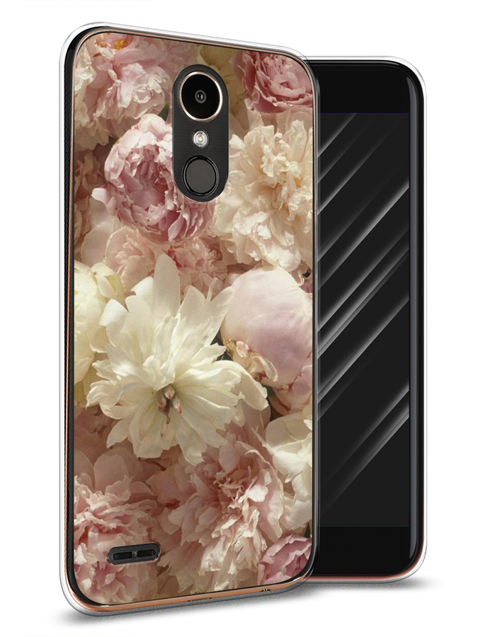 

Чехол Awog на LG K10 2017 "Пионы светлые", Бежевый;коричневый, 81350-8