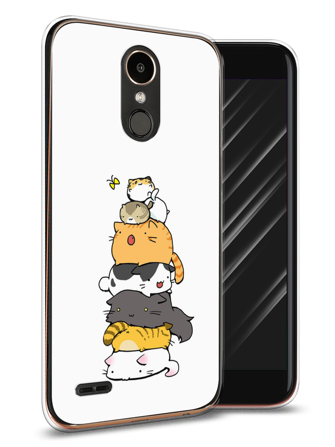 

Чехол Awog на LG K10 2017 "Бутерброд из котиков", Коричневый;белый;серый, 81350-10