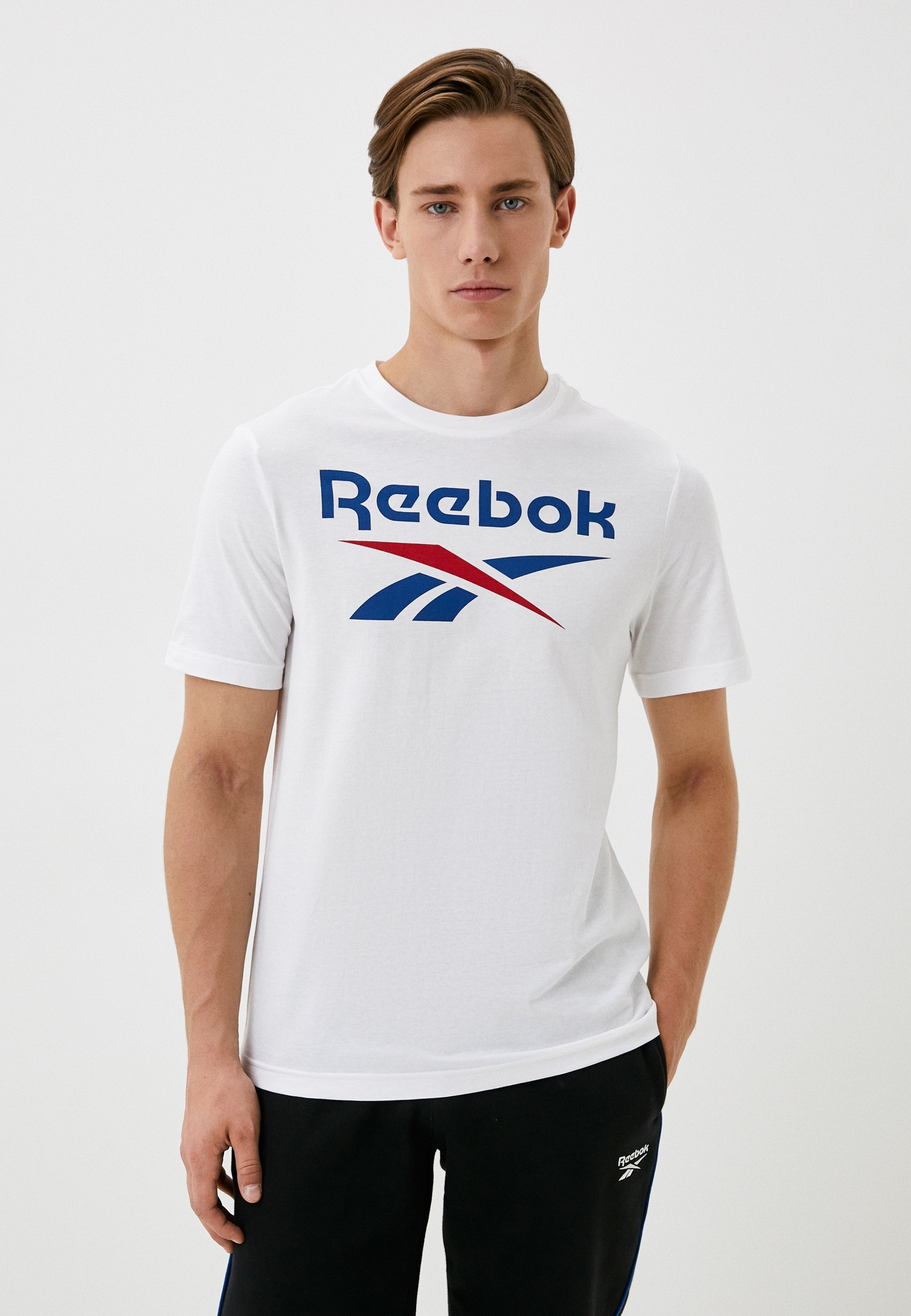 

Футболка мужская Reebok Identity Stacked Logo T-Shirt белая XS, Белый, Identity Stacked Logo T-Shirt
