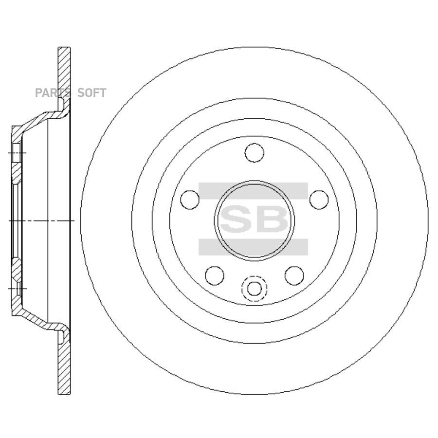 

SANGSIN BRAKE Диск тормозной FORD GALAXY 06-/KUGA 08-/MONDEO 07-/S-MAX 06- задний