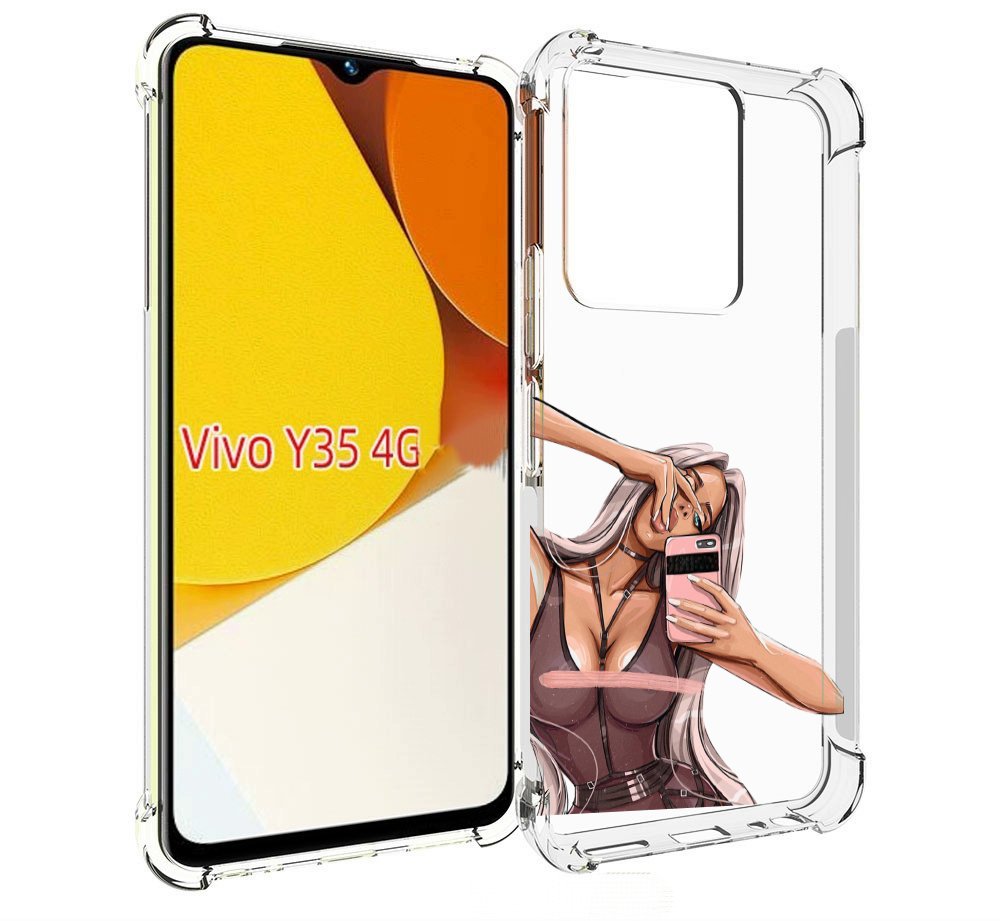 

Чехол MyPads девушка-в-прозрачной-одежде для Vivo Y35 4G 2022 / Vivo Y22, Прозрачный, Tocco