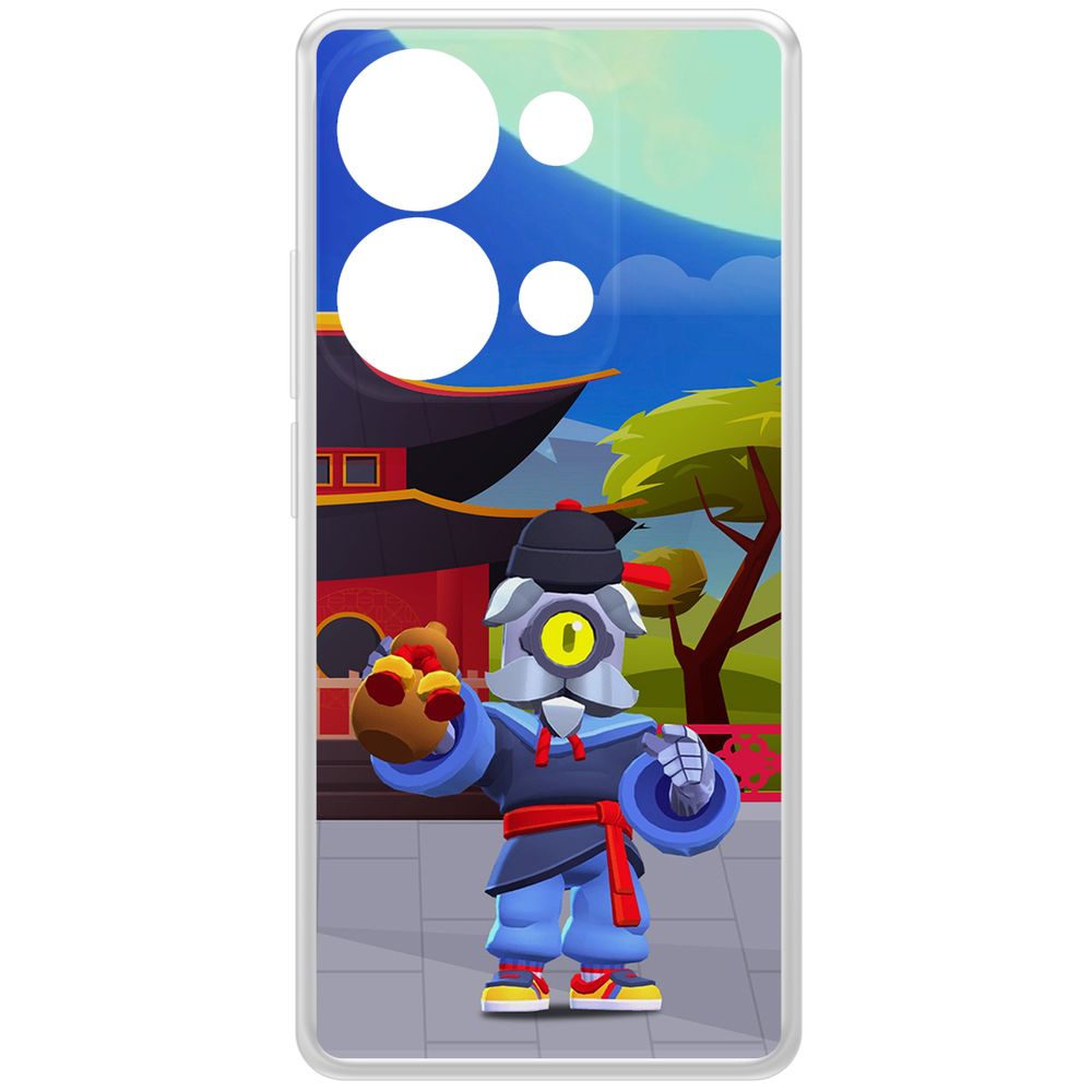 

Чехол-накладка Clear Case Brawl Stars-Великий Мастер Барли для Xiaomi Poco M6 Pro 4G, Прозрачный