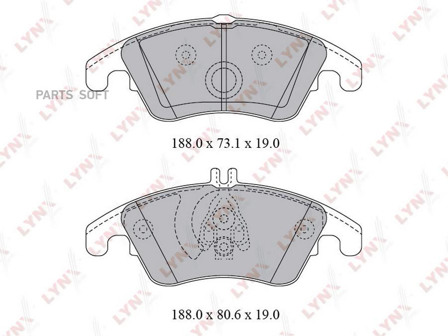 

Колодки Тормозные Дисковые | Перед | Mercedes-Benz C-Class (W204) 07-14 LYNXauto арт. BD53