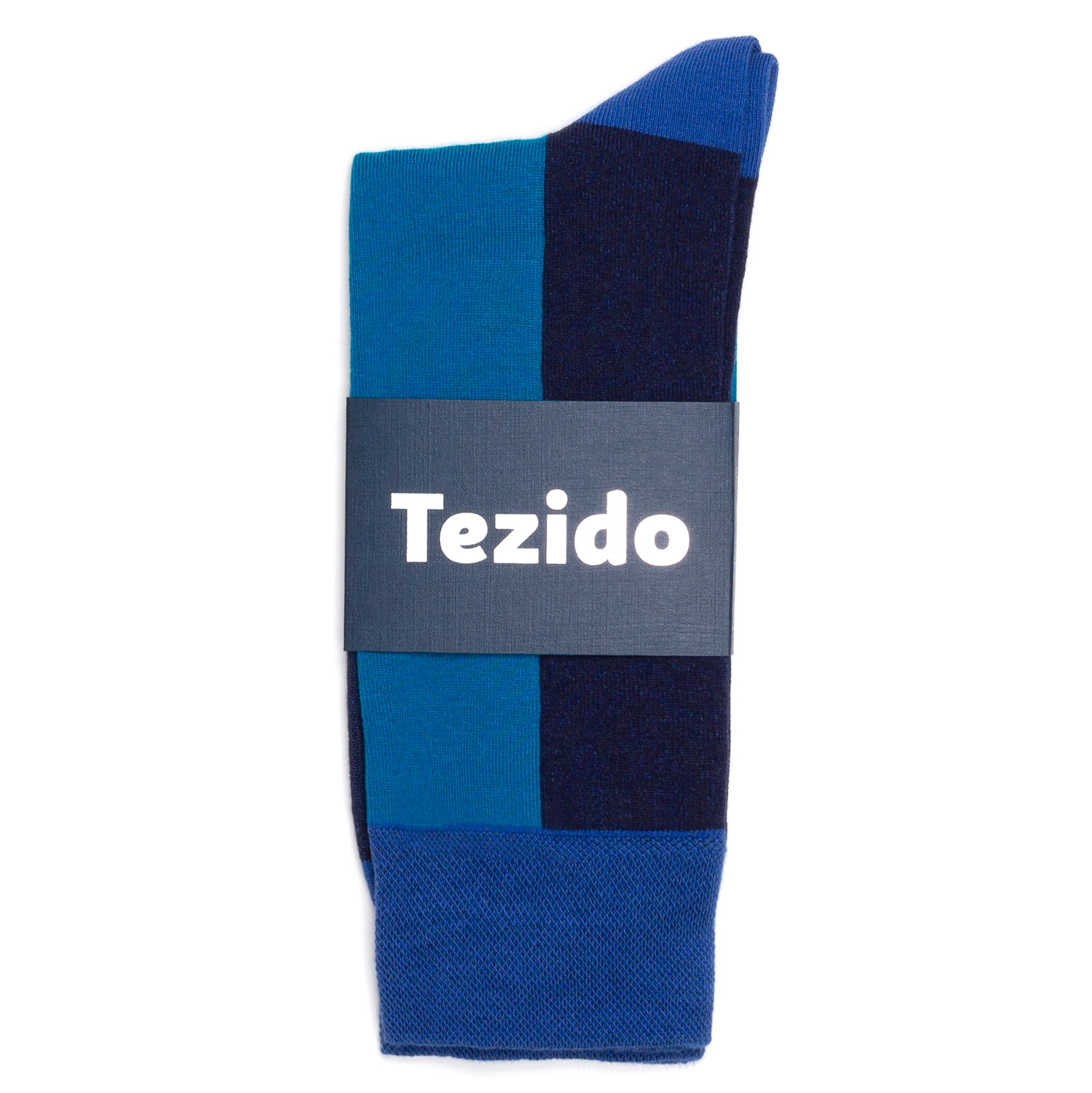 

Носки унисекс Tezido Vertical-Blocks синие 41-46, Vertical-Blocks