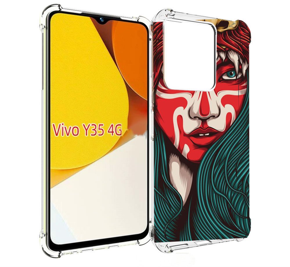 

Чехол MyPads девушка-в-маскировке для Vivo Y35 4G 2022 / Vivo Y22, Прозрачный, Tocco
