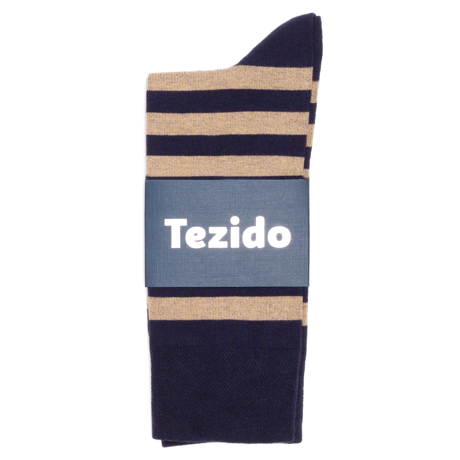 Носки унисекс Tezido Blocks-and-Stripes коричневые 41-46
