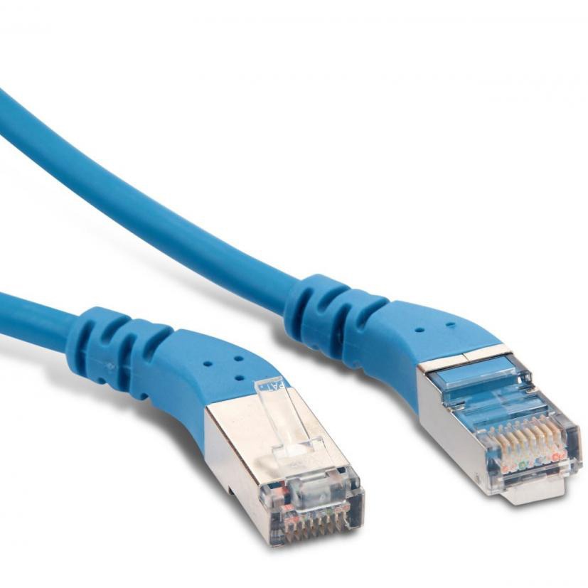 Кабель витая пара патч-корд Hyperline PC-APM-STP-RJ45/L45-RJ45/R45-C6-5M-LSZH-BL 5.0m