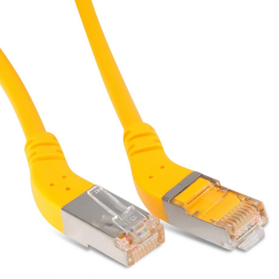 фото Кабель витая пара патч-корд hyperline pc-apm-stp-rj45/l45-rj45/r45-c5e-5m-lszh-yl 5.0m