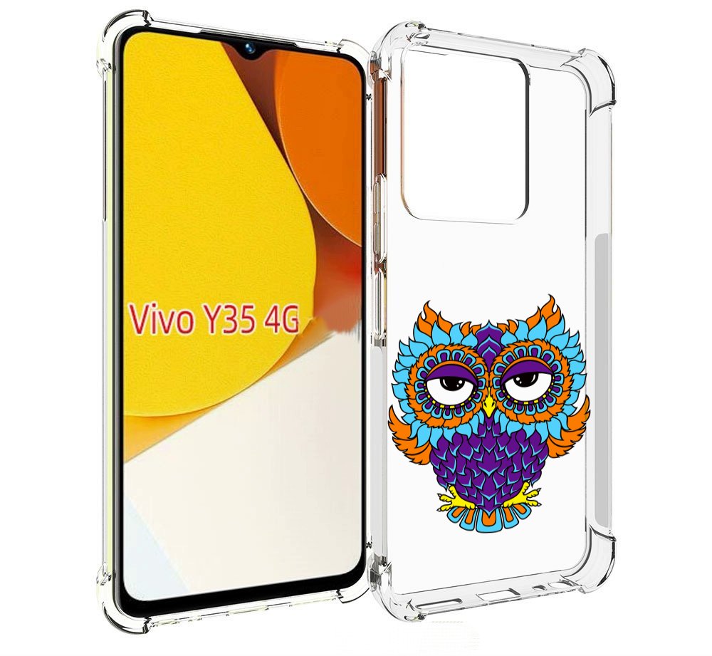 

Чехол MyPads Цветная сова для Vivo Y35 4G 2022 / Vivo Y22, Прозрачный, Tocco