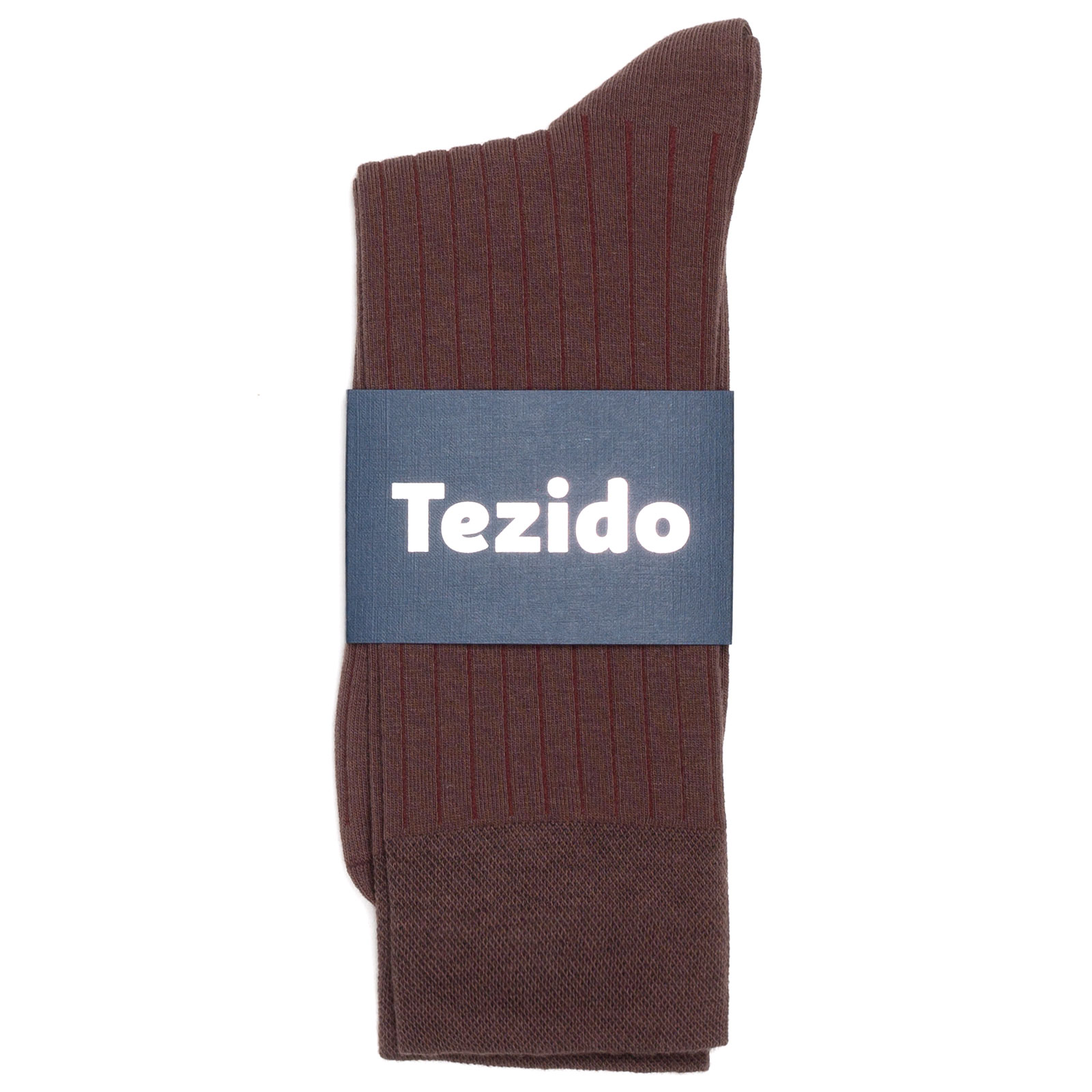 Носки унисекс Tezido Ribbed коричневые 41-46