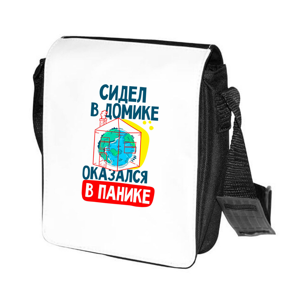 

Сумка унисекс CoolPodarok CN041122 черно-белый, Черный;белый, CN041122