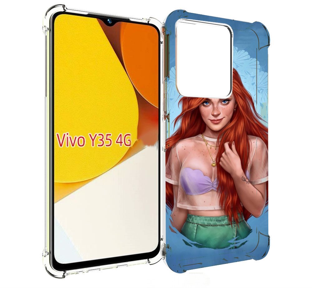 

Чехол MyPads девушка-в-голубом-фоне женский для Vivo Y35 4G 2022 / Vivo Y22, Прозрачный, Tocco