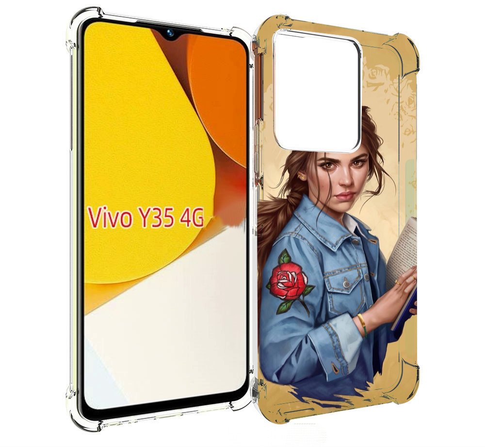 

Чехол MyPads девушка-в-бежевом-фоне для Vivo Y35 4G 2022 / Vivo Y22, Прозрачный, Tocco