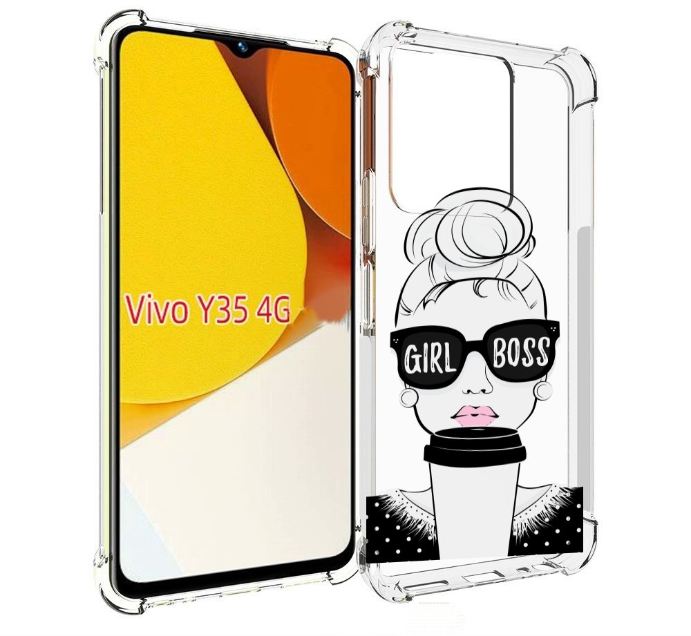 

Чехол MyPads девушка-босс женский для Vivo Y35 4G 2022 / Vivo Y22, Прозрачный, Tocco