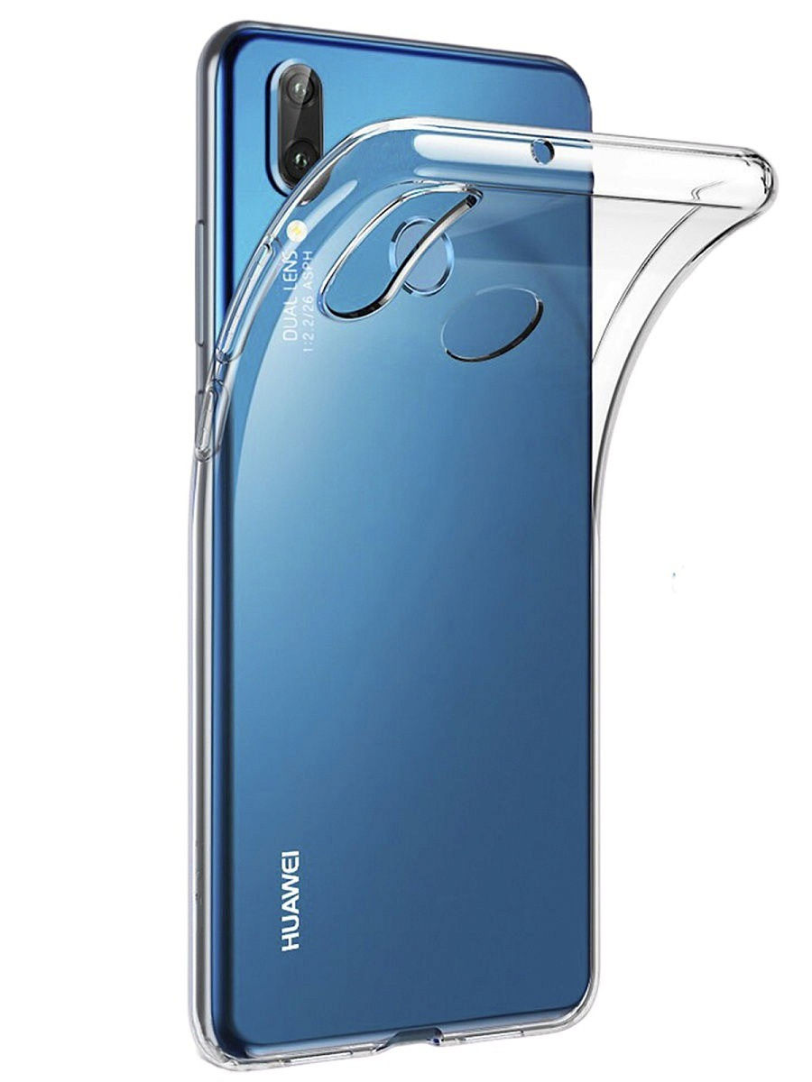 фото Силиконовый чехол jack case для huawei p30 lite прозрачный