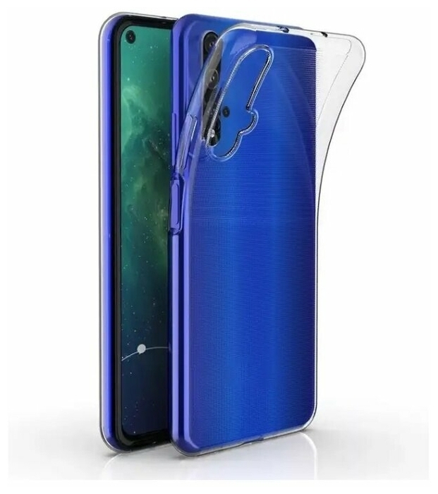 фото Силиконовый чехол jack case для huawei nova 5t прозрачный