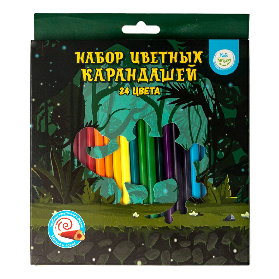 

Карандаши цветные Kid's Fantasy 24 шт в ассортименте