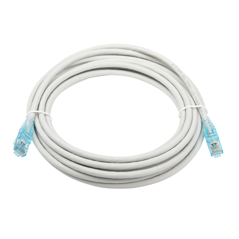 Кабель Hyperline RJ45-RJ45 вилка-вилка 5м (PC-LPM-UTP-RJ45-RJ45-C6-5M-LSZH-GY) серый