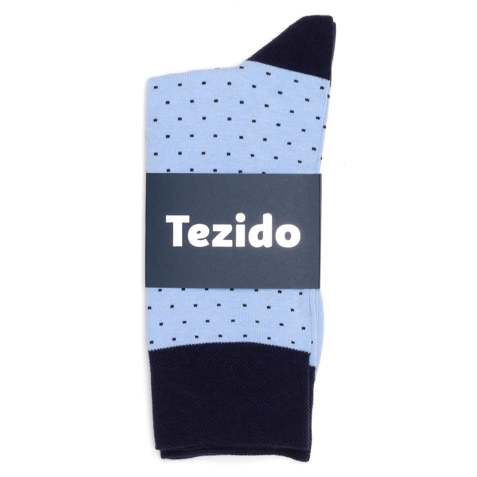 Носки унисекс Tezido Polka-Dot голубые 41-46