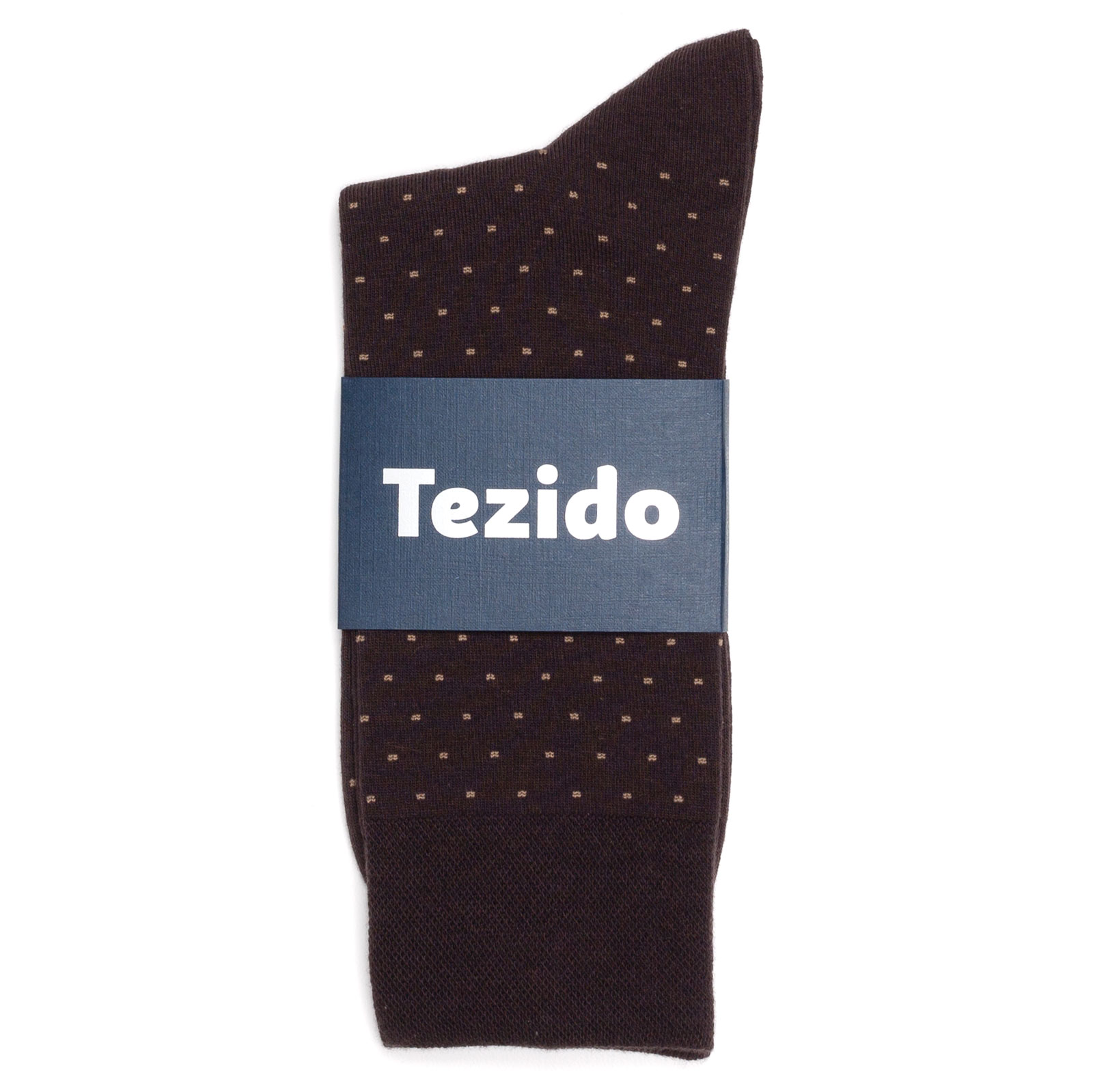 Носки унисекс Tezido Polka-Dot коричневые 41-46