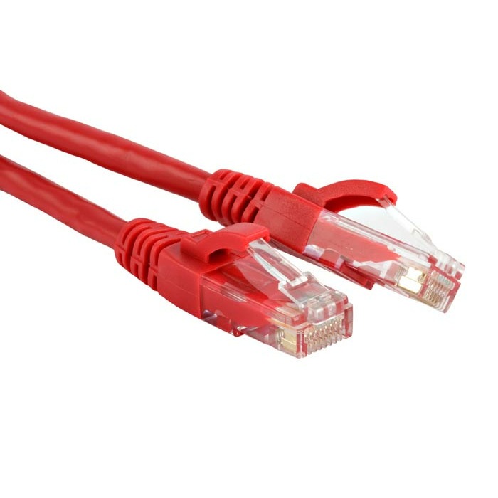 Кабель витая пара патч-корд Hyperline PC-LPM-UTP-RJ45-RJ45-C6-0.5M-LSZH-RD 0.5m