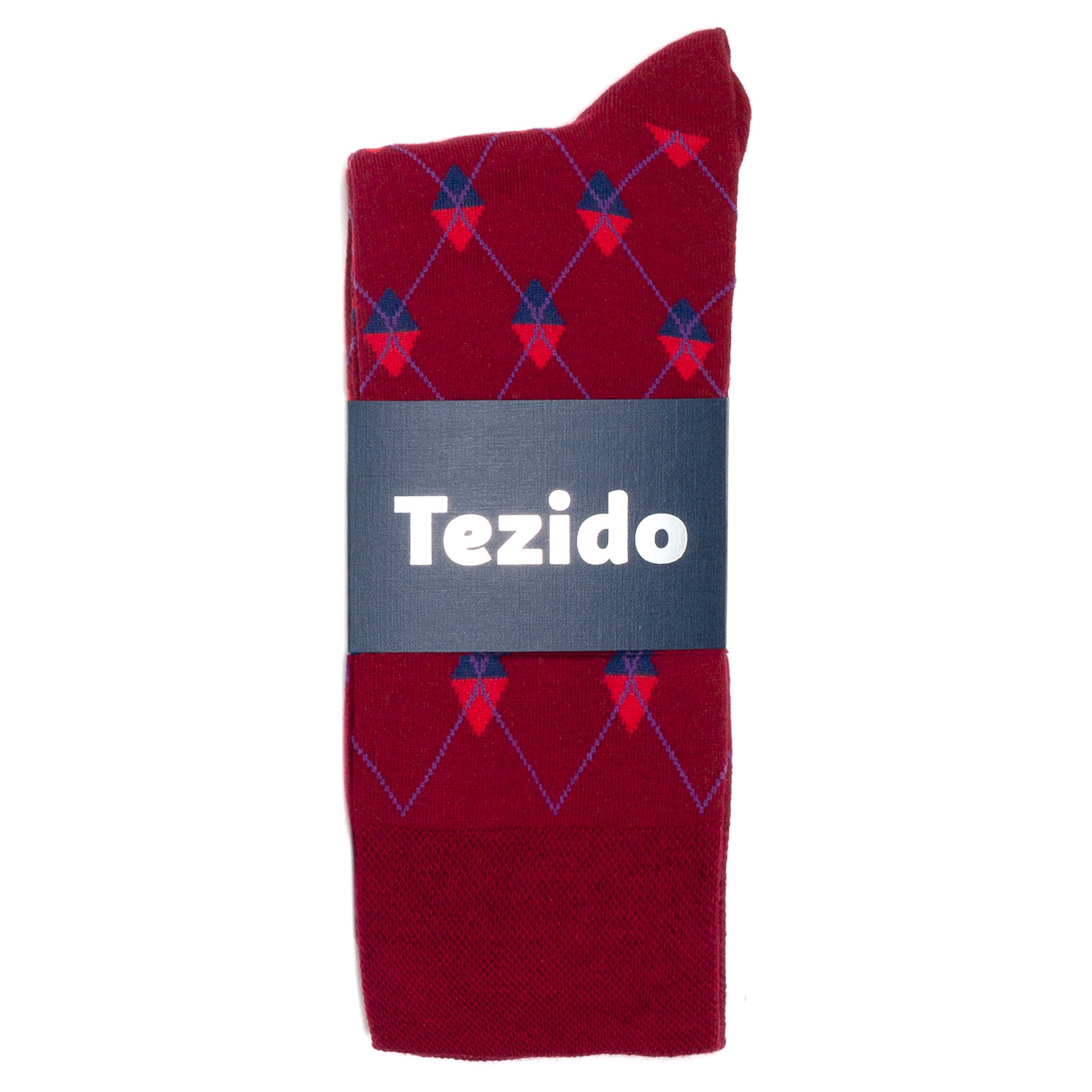 Носки унисекс Tezido Diamond красные 41-46