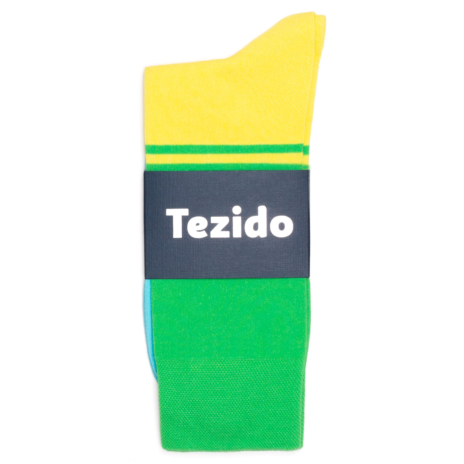 

Носки унисекс Tezido Blocks-and-Stripes желтые 41-46, Blocks-and-Stripes