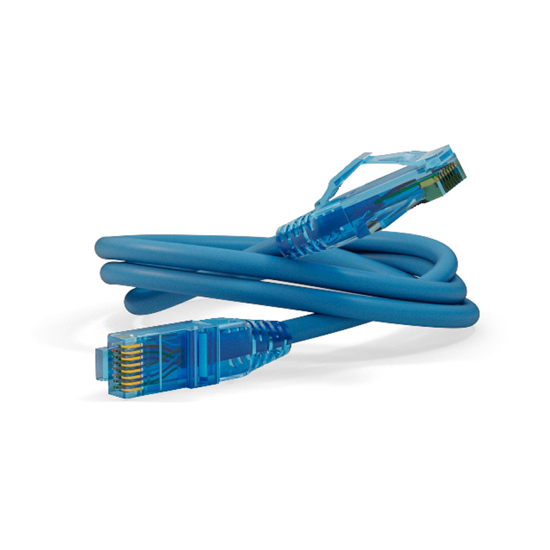 Кабель Hyperline RJ45-RJ45 вилка-вилка 2м (PC-LPM-UTP-RJ45-RJ45-C6-2M-LSZH-BL) синий