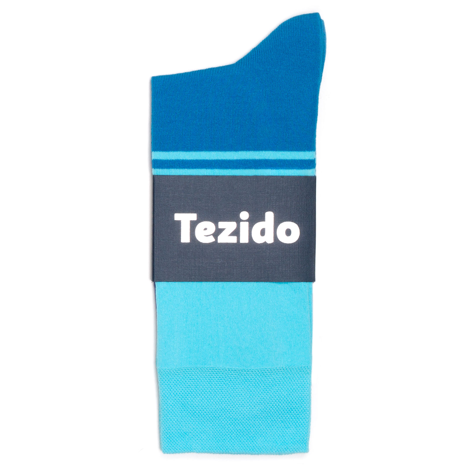 

Носки унисекс Tezido Blocks-and-Stripes голубые, Голубой, Blocks-and-Stripes