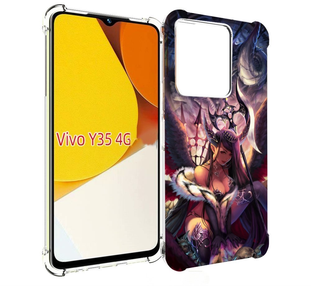 

Чехол MyPads девушка с демоном на фоне женский для Vivo Y35 4G 2022 / Vivo Y22, Прозрачный, Tocco