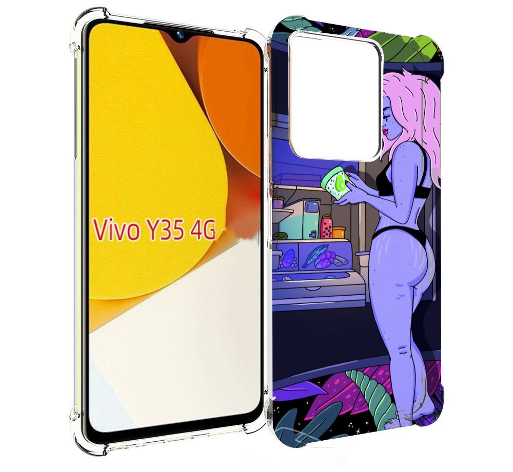 

Чехол MyPads девушка любит покушать женский для Vivo Y35 4G 2022 / Vivo Y22, Прозрачный, Tocco