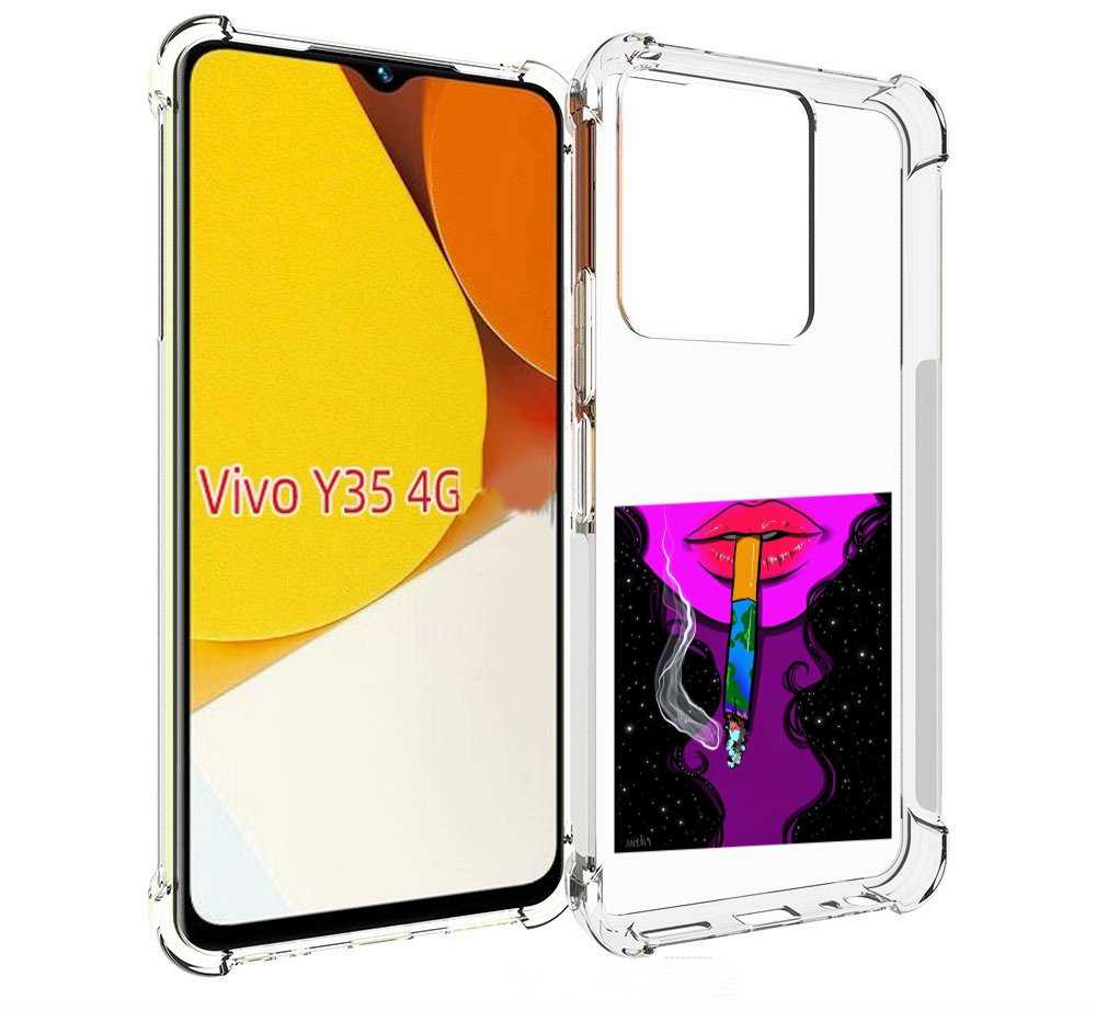 

Чехол MyPads девушка курит землю женский для Vivo Y35 4G 2022 / Vivo Y22, Прозрачный, Tocco