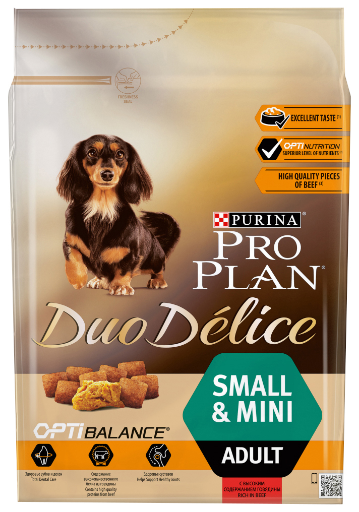 фото Pro plan pro plan duo delice small & mini adult для взрослых собак маленьких пород с говяд